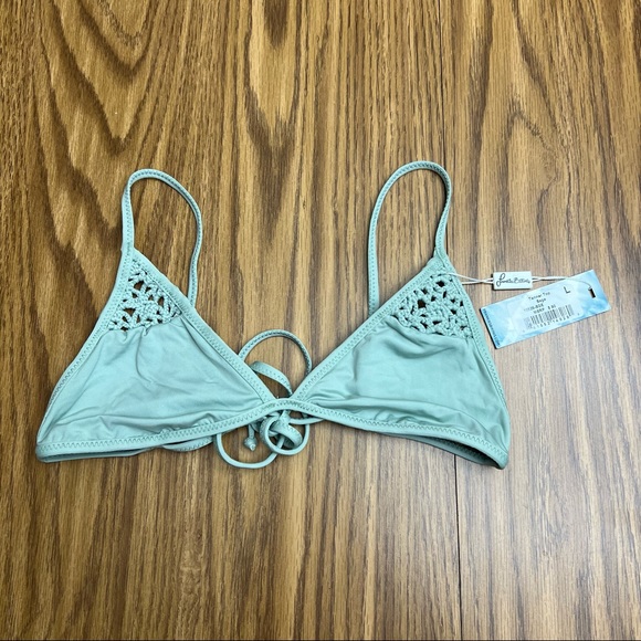 NWT Frankies Bikinis Tanner Top in Sage - Picture 2 of 12